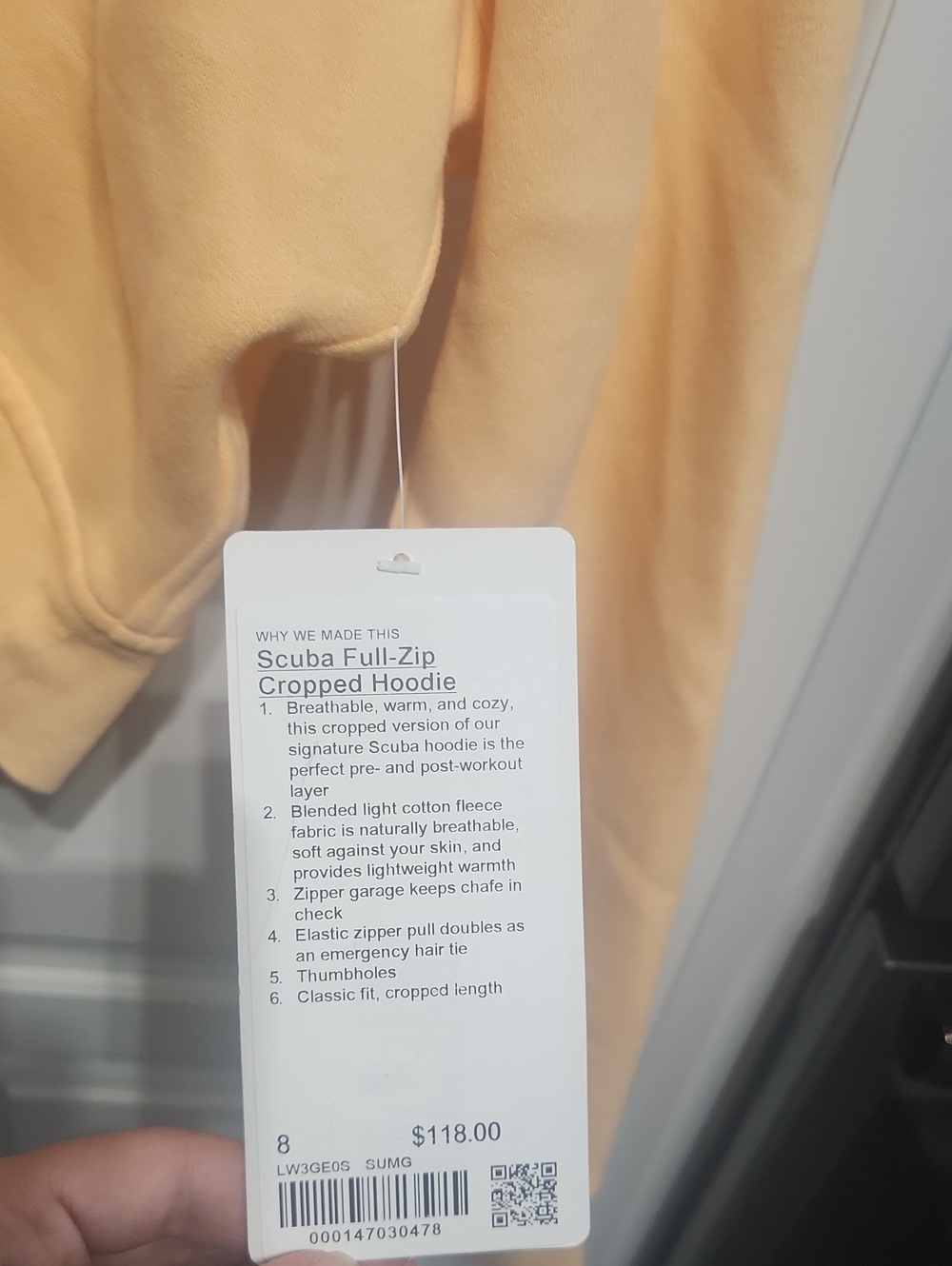 Lululemon Scuba Full Zip Cropped Hoodie NWT - Picture 3 of 6